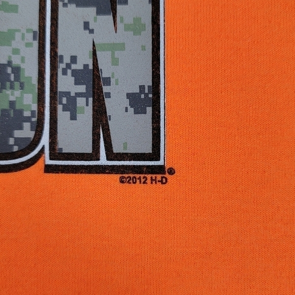 Harley Davidson Orange Grand Rapids Michigan Motorcycle Graphic T-Shirt Sz L - Picture 6 of 11